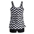 thumbnail image 3 of XFHLMJFF Tankini Swimsuit For Women Summer Beach Shorts Bathing Suit Tank Top Two Piece Set Striped Cozy Swimwear, 3 of 9