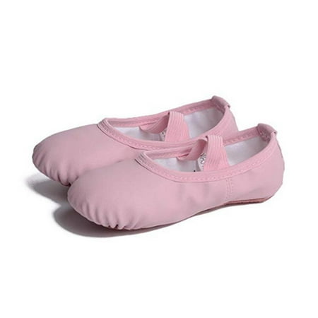 

HAWEE Full Sole Ballet Shoes for Girls PU Leather Ballet Shoes/Ballet Slippers Yoga Dance Shoes