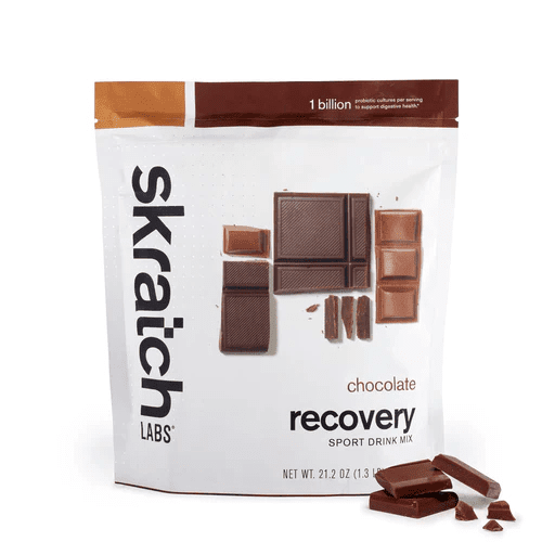 Skratch Labs Recovery Drink Mix with Chocolate, (21.2 oz, 12 Servings) with Complete Milk Protein of Casein, Whey, Probiotics, Gluten Free,