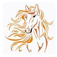 thumbnail image 4 of Floral Horseshoe Stencil 11.8x11.8inch Reusable Flower Horseshoe Drawing Stencil DIY Craft Horse Stencil for Home Decoration Animal Horse Stencil for Wood Wall Furniture Painting, 4 of 9