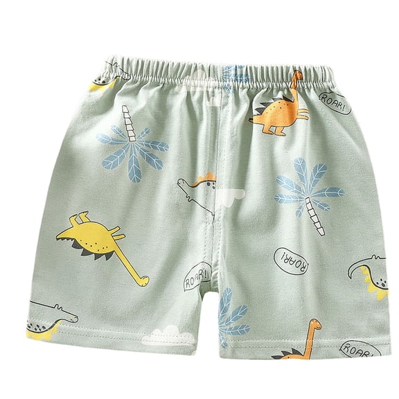 Emitonse Toddler Boys' Shorts Toddler Boys Printed French Terry Shorts Light Green Size 2-3 Years