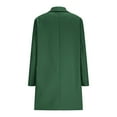 thumbnail image 5 of jtjvou Womens Peacoat Notched Lapel Collar Single-Breasted Trench Coats Loose Casual Long Jacket 2025 Fall Winter Outerwear Green XXL, 5 of 6