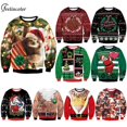 thumbnail image 2 of Jersey Vintage de los 90 para hombre, sudaderas de cuello redondo, chándal de Navidad feo, ropa de calle de gran tamaño, traje Harajuku, ropa masculina, 2 of 4