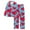 Blue, variant on Women Casual Home Wear Valentine Day Letter Love Print Pajamas Long Sleeve Pants Set Sleepwear Pyjamas Cozy Homewear