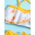 thumbnail image 5 of Bagilaanoe Toddler Baby Girls Swimsuits 2 Piece Bikinis Set Sun Print Sleeveless Camisole Tops + Shorts 6M 12M 18M 24M 3T Kids Swimwear Bathing Suit Beachwear, 5 of 9