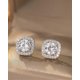 thumbnail image 5 of Moissanite Stud Earrings for Women D Color 925 Sterling Silver with 18K White Gold Plated Finish, Elegant Diamond Style, 5 of 5
