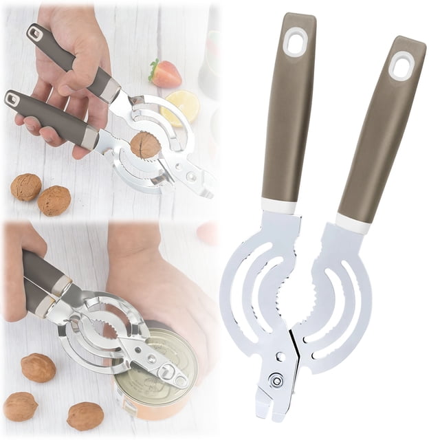 Stainless Steel Jar Opener Easy Twist Jar Opener for Seniors with Arthritis,Multifunctional Easy Grip Lid Opener for Jars & Bottles(Gray)