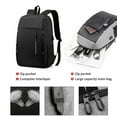 thumbnail image 3 of Mochila para portátil con puerto de carga USB para hombres y mujeres, color negro, 3 of 6