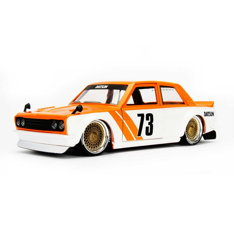 ギター JDM Distortion 1973 DATSUN 510 JADA JDM TUNERS 1973 DATSUN 510 ORANGE 1:24 DIECAST MODEL