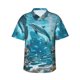 thumbnail image 1 of Fotbe Underwater Dolphin Scene Camisa Hawaiana para Hombre Unisex – Camisa Casual de Verano con Botones de Manga Corta de Algodón y Lino,X-Large, 1 of 7