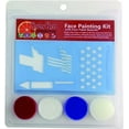 thumbnail image 1 of Ruby Red Paint 4th of July Flag Face Paint Kit with Stencils, 1 of 1