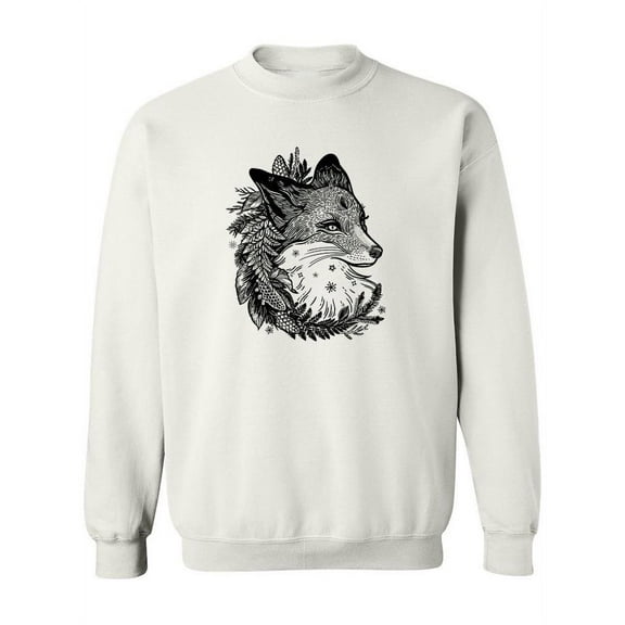 Beautiful Fox Head Sweatshirt Women -Image by Shutterstock, Female Small