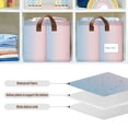 thumbnail image 4 of Yayeee Foldable Storage Basket for Shelves with Handles Waterproof Cloth Bins, Light Pink Gradient, 4 of 7
