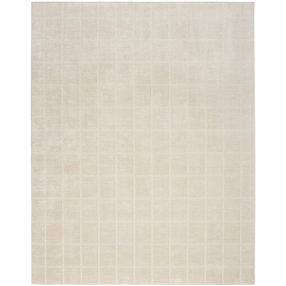 Nourison Serenity Home Contemporary Indoor Area Rug Ivory Cream 7'10" x 9'10"