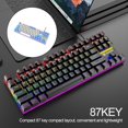 thumbnail image 3 of 87 teclas mecánico para juegos con cable retroiluminado Antideslizant trabajar o Gaming and Diseño impermeable C Macarena Teclado mecánico, 3 of 8
