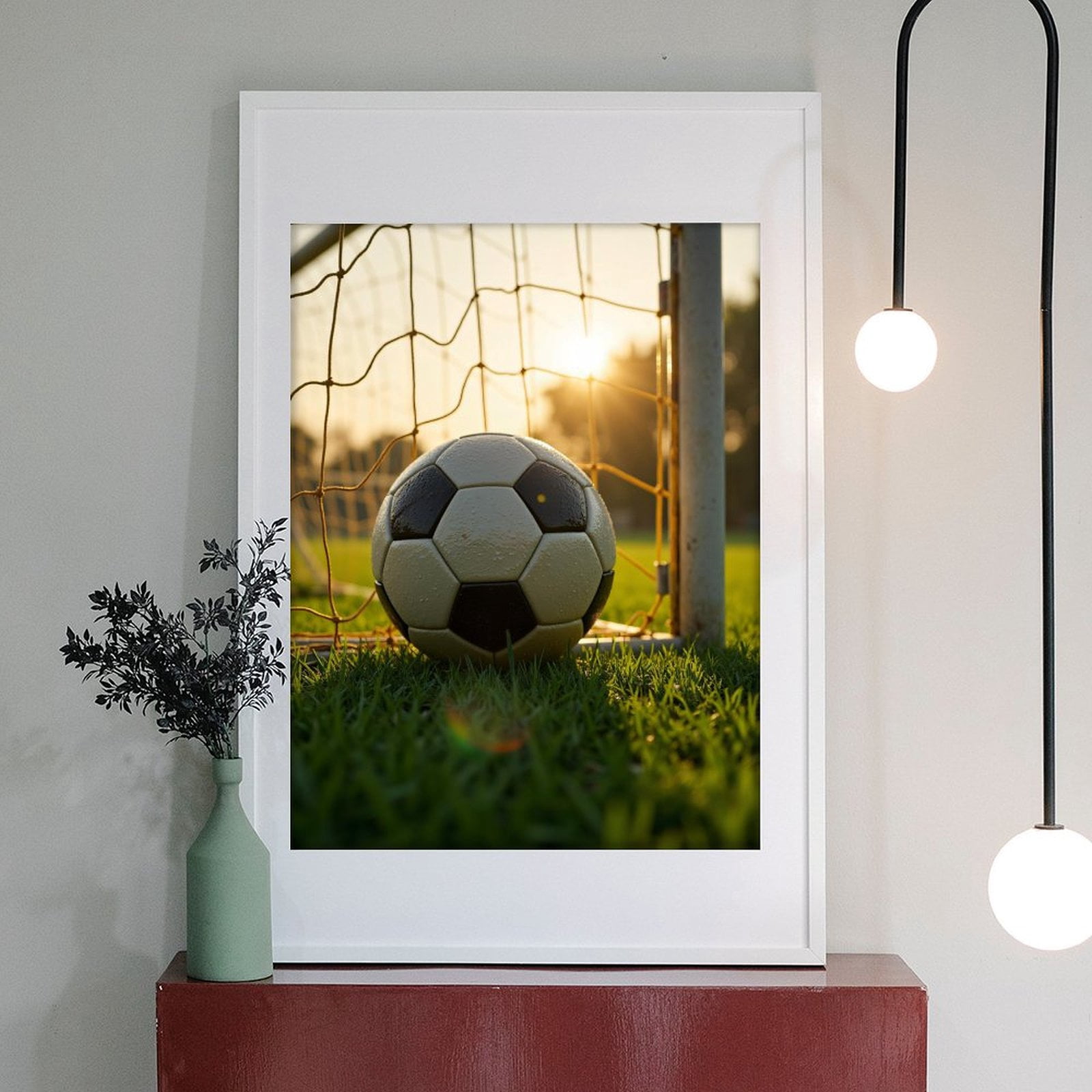 Diamond Art Kits for Adults - 5d Soccer Ball Goal Sunset Field Diamond Painting for Adults, Diamond Art for Adults Beginners, Diamond Painting Kits for Adults for Home Wall Decor