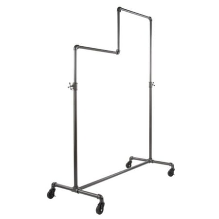 Econoco Vintage Pipeline Adjustable Double Tier Rolling Rack