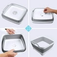 thumbnail image 4 of 10L Dish Rack, ODOLAND Collapsible Wash Basin Folding Wash Tub Portable Dishpan Draining Basket Dish Rack Vegetable Sink Colander w/ Sink Strainer for Outdoor Camping Travel, 12x12.4x7.8 IN, 4 of 13