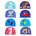 thumbnail image 3 of LJNYFDC Bathing Hat Children's Swimming Hat Breathable High Elastic Quick Drying Cartoon Print Swim Cap with Ear Protection, 3 of 7