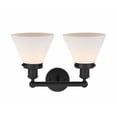 thumbnail image 2 of 616-2W-BK-G41 Innovations Lighting Cone - 2 Light Bath Vanity In Industrial Style-10 Inches Tall and 15.5 Inches Wide-Matte Black Finish-Matte White, 2 of 2