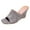 Light Gray, variant on Womens Sandals Summer Slip on Slippers Squared Open Toe High Heels Wedge Sandals Pumps