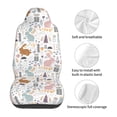 thumbnail image 4 of Sigee Fall Rabbit for Universal Car Seat Covers, Premium Car Seat Protector Set for Cars, SUVs, Trucks, 4 of 5