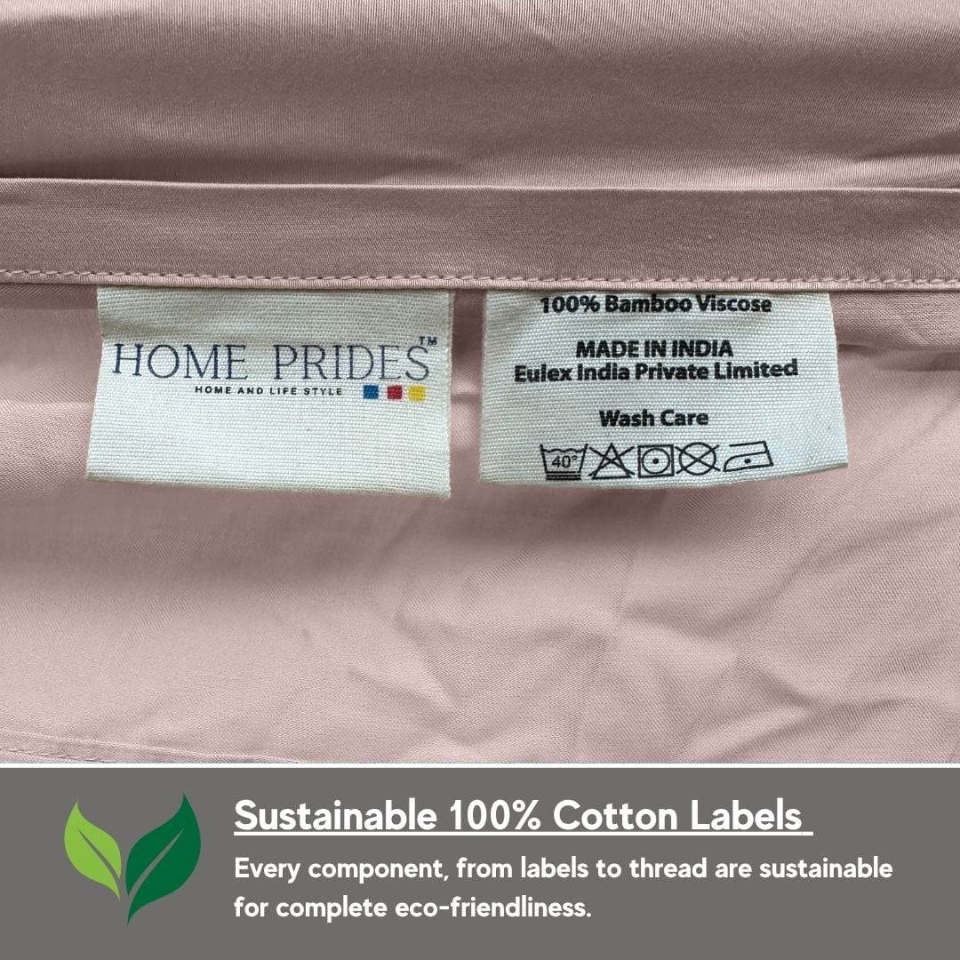 Home Prides King Bamboo Sheets Set - 100% Bamboo Viscose, Silky Soft Cooling & Breathable Bamboo Bed Sheets, 4-Piece, 15” deep Pocket, Oeko-Tex Certified, Cocoa Blush