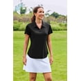 thumbnail image 6 of Pinspark Polo Shirts for Women Moisture Wicking Golf Shirt Half Zip Pullover Curved Hem Athletic Tennis Tops, 6 of 7
