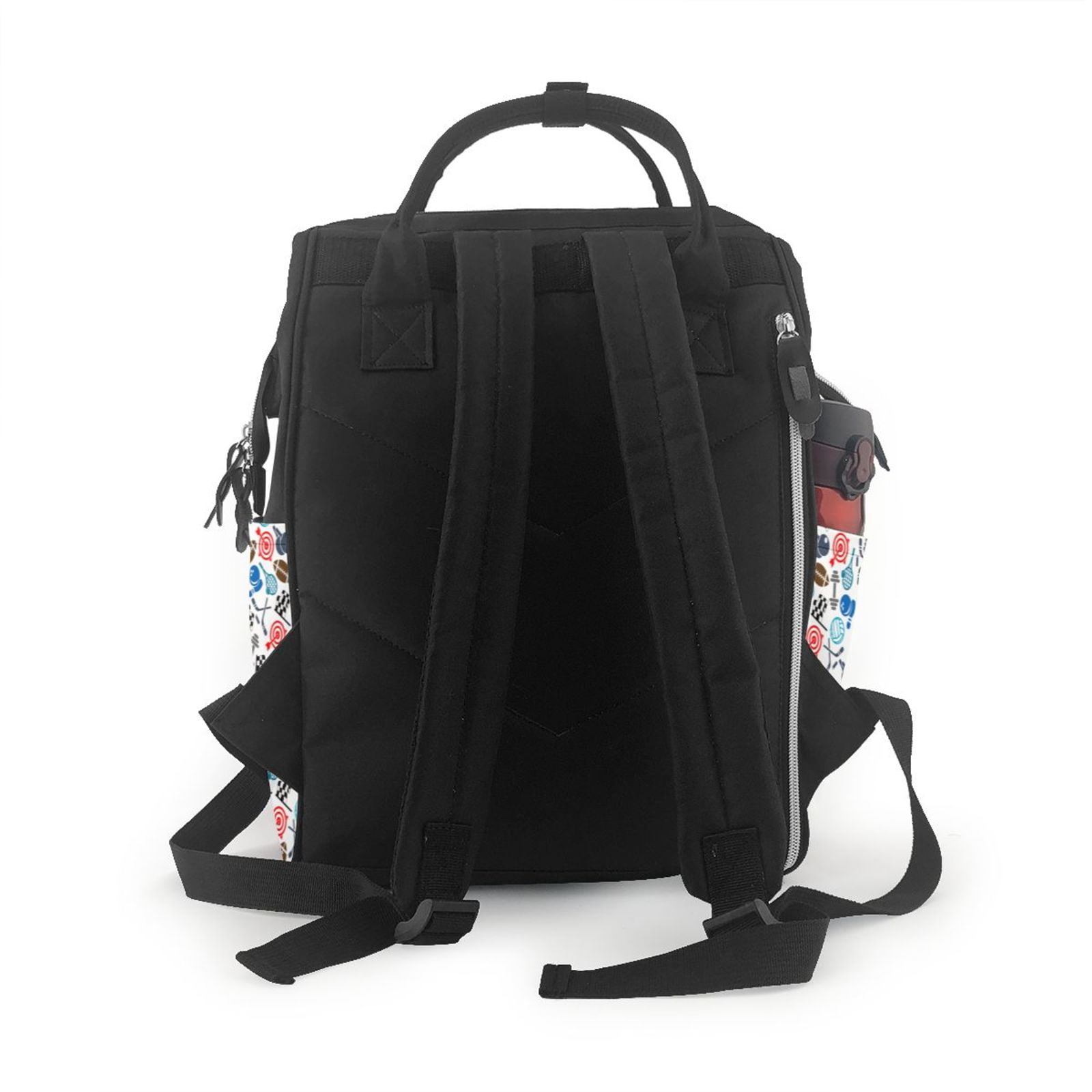 Fuzoiu Sport Items Print Diaper Bag Backpack,Baby Essentials Travel Tote,Multi function Waterproof Diaper Bag, Travel Essentials Baby Bag - Unisex