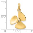 thumbnail image 2 of 14K Yellow Gold 3-D Polished Finished Three Blade Boat Propeller Charm, 2 of 2