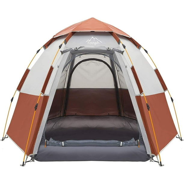 Toogh 3-4 Person Camping Tent 60 Seconds Set Up Tent Waterproof Pop Up Hexagon Outdoor Sports Tent Camping Sun Shelters, Instant Cabin Tent, Advanced Toogh 3-4 Person Camping Tent 60 Seconds Set Up Tent Waterproof Pop Up Hexagon Outdoor Sports Tent Camping Sun Shelters, Instant Cabin Tent, Advanced