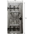 thumbnail image 4 of Rustic Barn Door Shower Curtain Vintage Farmhouse Wooden Plank Wood Board 36Wx72H Inch Retro Farm Western Cabin Garage Gate Grey Gray Fabric Decor Bathroom Polyester Waterproof 12 Pack Hooks, 4 of 6