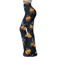 thumbnail image 4 of Leidass Women's Halloween Flare Leggings Pumpkin Print High Waist Buttery Soft Pantss Dark Gray L, 4 of 6