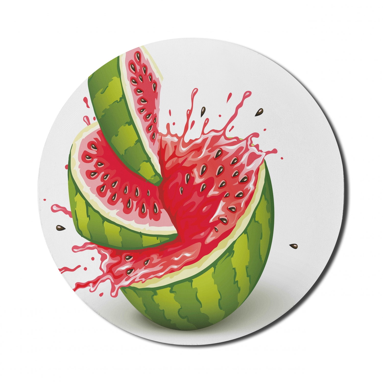 Mouse Pad Melon Watermelon Summer Gaming Mouse Mat Non-Slip Rubber Base Round Mousepad Mousemat for Laptop Computer PC Office Home　並行輸入品 : Smooffly Round Gaming Mouse Pad Custom Design