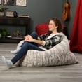 thumbnail image 3 of Jaxx Pillow Saxx 3.5 Foot Giant Décor Floor Pillow, Premium Luxe Synthetic Fur - Silver Fox, 3 of 7