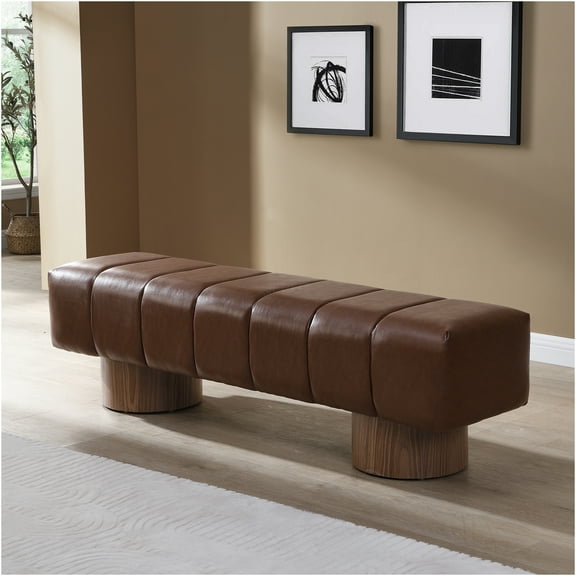 JERFIT Upholstered Dining Bench for Dining Room No-Assembly End of Bed Entryway Bench Ottoman