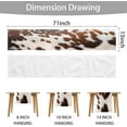 thumbnail image 6 of Linen Cow Print Table Runner 13x71 Inch Farmhouse Western White Brown Cowhide Runners Table Decorations Rustic Coffee Table Runner for Home Kitchen Dining Room, 6 of 6