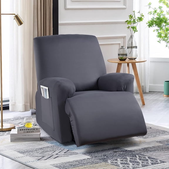 Recliner Chair Covers Stretch Polyester Fabric 3-Piece for Large Recliners, Soft, Breathable and Skin-Friendly Furniture Protector, Washable
