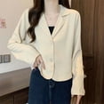 thumbnail image 1 of khaki Small Suit Jacket Women‘s Spring and Autumn 2024 New Korean Style All-match Design Sense Small Short Top, 1 of 7