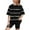 Black1, variant on Plebaso Girls Shorts Sets Short Sleeve Striped T Shirts Biker Shorts Kids 2 Piece Summer Clothes Outfits