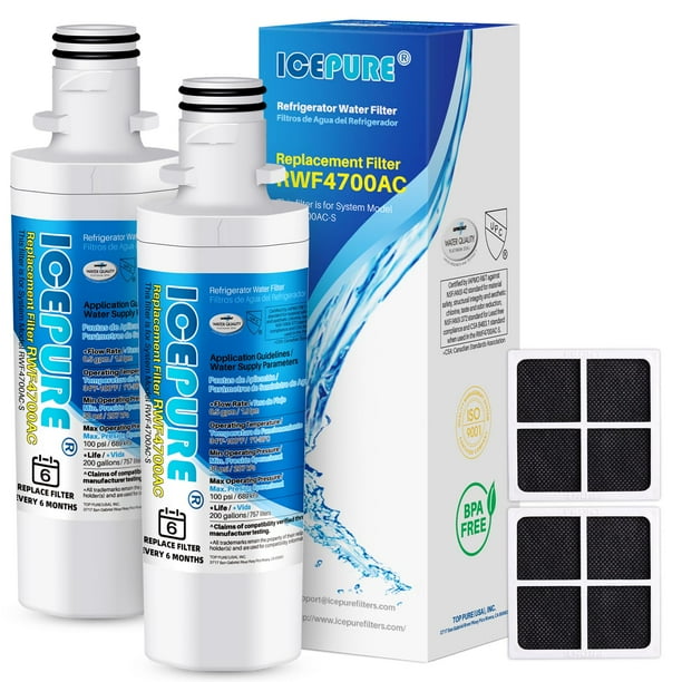 Filtro de agua para refrigerador y filtro de aire ICEPURE ADQ747935 para LG
