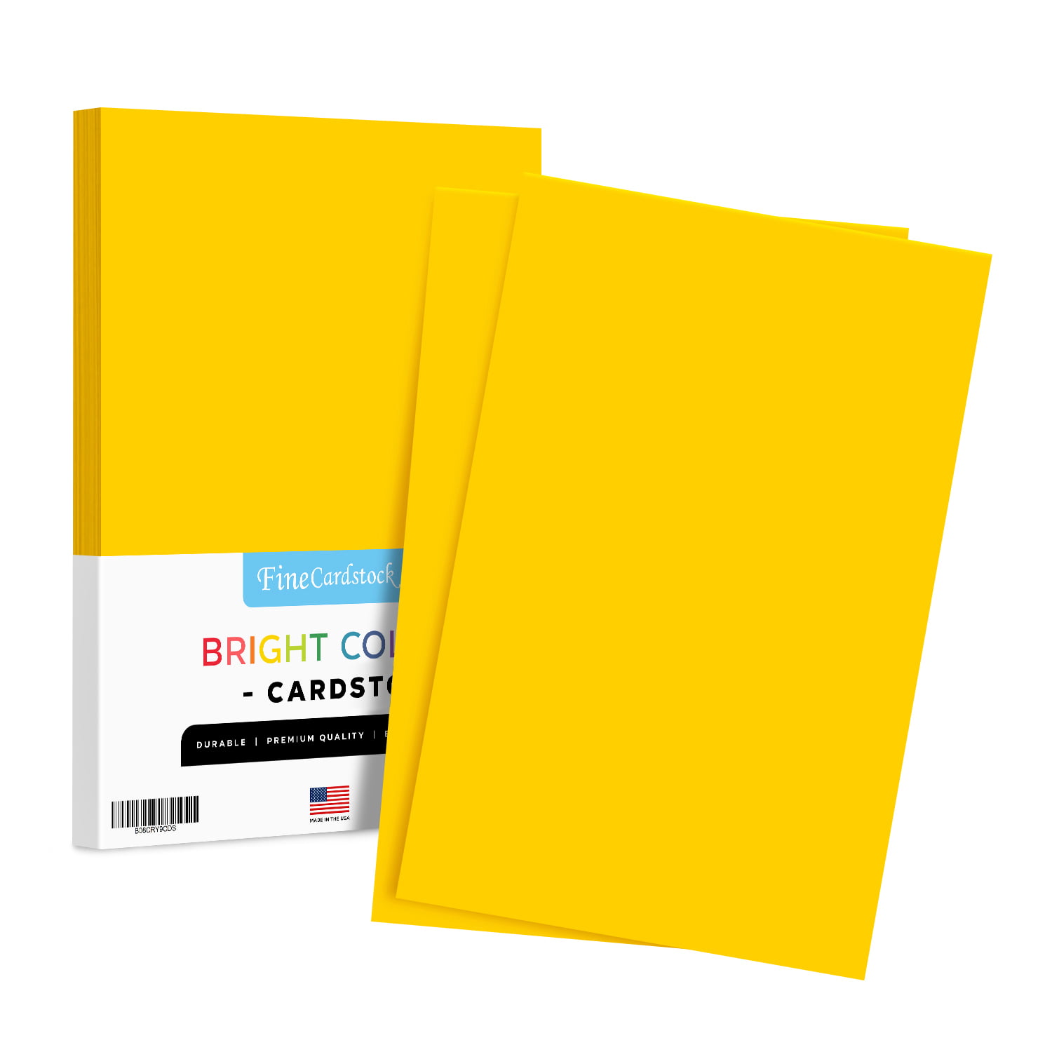 50 Sheets 65Lb Cover 8.5 x 11 inch Lemon Yellow Cardstock