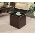 thumbnail image 2 of Convenience Concepts Designs4Comfort Park Avenue Single Ottoman with Stool and Reversible Tray, Espresso Faux Leather, 2 of 2
