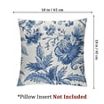 thumbnail image 4 of nygtbtfer Pillow Covers 2 Packs White &amp; Blue Summer Throw Pillowcase Linen Decorative Morden Blue Floral Outdoor Cushion Cover for Patio Sofa Bedroom Indoor Outdoor Party White, 4 of 7