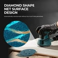 thumbnail image 3 of Diamond Shape 6 Inch 240 Grit Sanding Disc, Revolutionary Patent 6 Hole Hook and Loop Sanding Discs for Random Disc Sanders & Orbital Sanders (50Pack) by toolant, 3 of 4