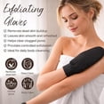 thumbnail image 6 of HOMEIORA 2PCS Exfoliating Glove Body Scrubber - Exfoliating Mitt Dead Skin Remover, Shower Face and Body Exfoliator - Korean Style Skin Scrubber Washcloth - Spray and Self Tan Remover, Black, 6 of 8
