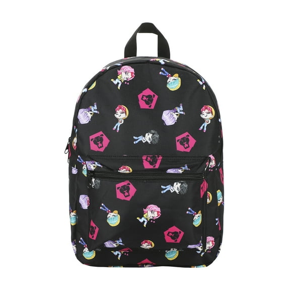KPop Demon Hunters Chibi Saja All-Over Print 16.5" Adult Black Quick Turn Backpack