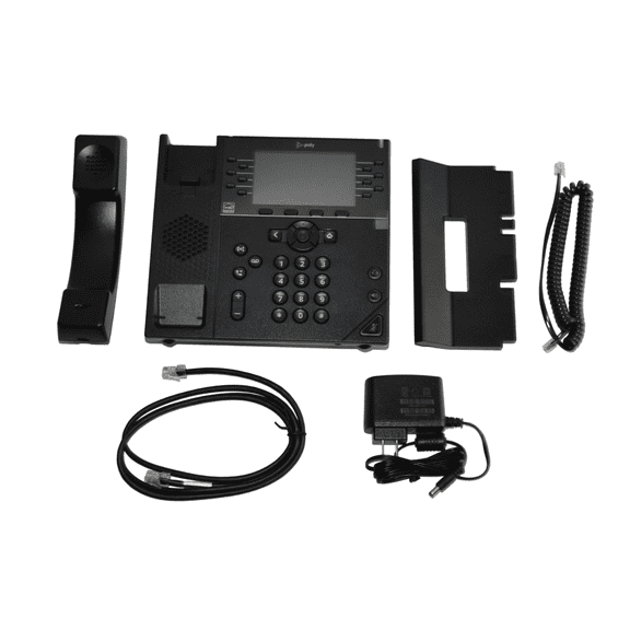 Pre-Owned HP Poly VVX 450 12-Line HD Voice SIP IP Phone with PoE 89B76AA