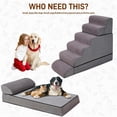 thumbnail image 6 of Dog Stairs for High Beds Up to 30 Inches, Non-Slip 6-Step Pet Stairs with Washable Cover for Small Medium Dogs & Senior Cats, 6 of 8