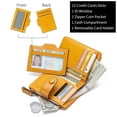 thumbnail image 2 of Woaeety  Women's Wallet RFID Blocking Leather Small Wallet Credit Card Holder with Coin Purse (Yellow), 2 of 6
